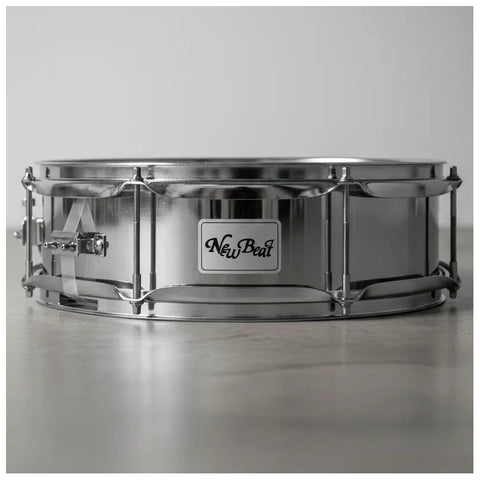New Beat Nbs1404 Tarola Acero 14 X 4 Pulgadas Para Batería Casco Plateado