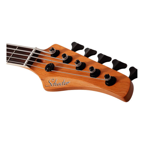 Bajo Electrico Schecter Tobacco Burl Elect. C-5 Standard Acabado Del Cuerpo Barnizado Cantidad De Cuerdas 5 Color Café Orientación De La Mano Diestro