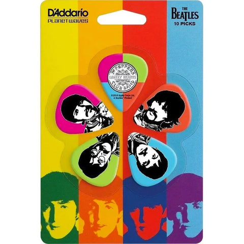 Daddario 1cwh2-10b6 Set De 10 Plumillas The Beatles Color Varios