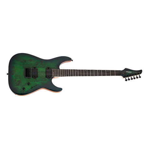 Guitarra Electrica Aqua Burst 6 Cuerdas  Schecter  C-6 Pro Diestro Wengué
