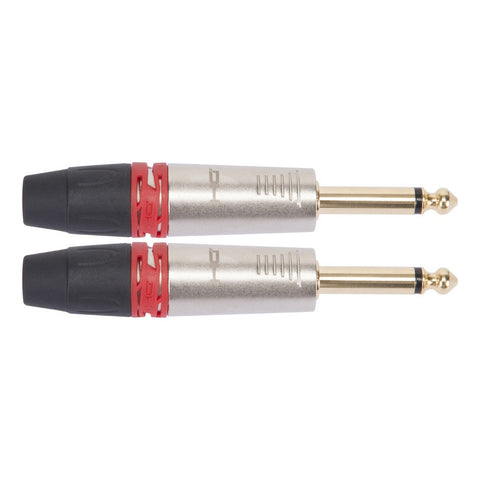 2 Conectores Jack Mono Profesionales 6.3 Mm Proel Dhj63mnk2