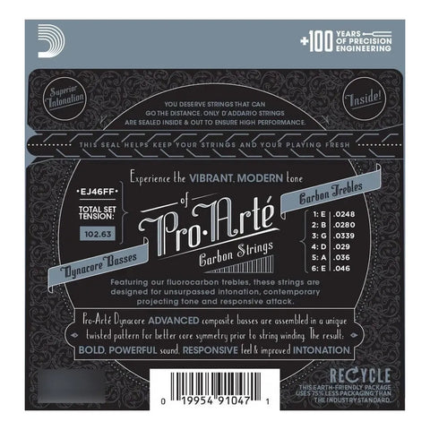D'addario Proart Carbon Tensión Alta Ej46ff Cuerdas Guitarra