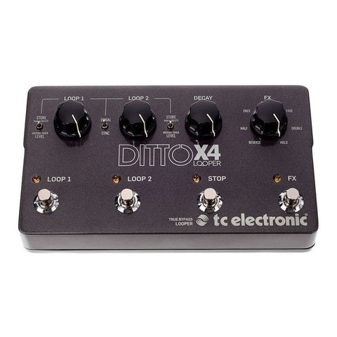 Pedal Looper Tc Electronic Ditto X4 Para Guitarra Eléctrica 7 Efectos Negro