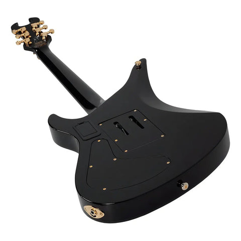 Guitarra Eléctrica Schecter Synyster Custom-s Negra 6 Cuerdas Caoba Diestro Gloss Black With Gold Stripes Ébano
