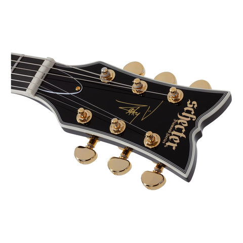 Guitarra Eléctrica Schecter Sg Zv-h6llyw66d-s Glosss Black Diestro Negro Ébano