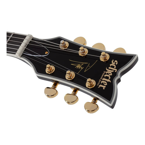 Guitarra Eléctrica Schecter Sg Zv-h6llyw66d-s Glosss Black Diestro Negro Ébano