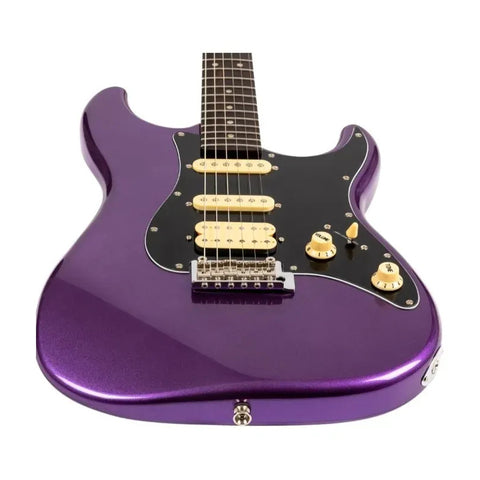 Guitarra Tipo Strato Jet Guitars Js-400 Plm R Plum Diestro Lila Palo De Rosa Violeta