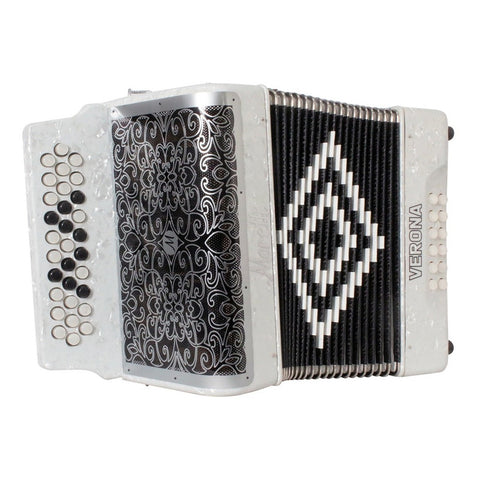 Moretti Verona Acordeón 12 Bajos 31 Botones Tono Sol Blanco
