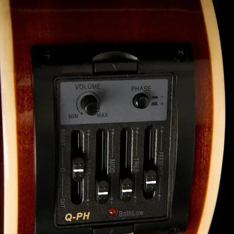 Bajo Electroacústico Washburn Ab5k 4 Cuerdas Caoba Natural Brillante