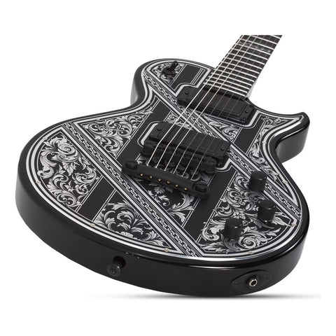 Guitarra Eléctrica Schecter Solo-ii Przym Palladium Diestro Negro Ébano