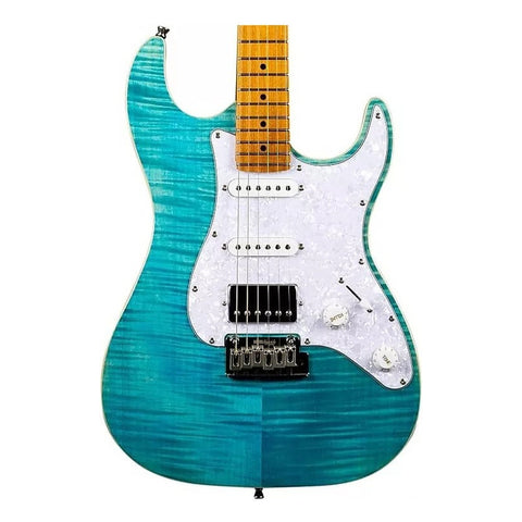 Guitarra Eléctrica Ocean Blue Jet Guitars Js450 Diestro Ocean Blue Maple