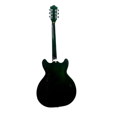 Guitarra Eléctrica 6 Cuerdas Mars Hollowbody 335 Custom Verd Diestro Verde Oscuro Palo De Rosa