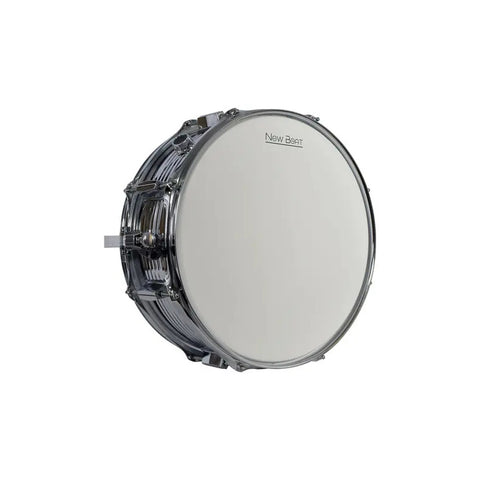 New Beat Nb-sk1455 Tarola Acero 14 X 5.5 Pulgadas Con Atril Color Del Casco Plateado
