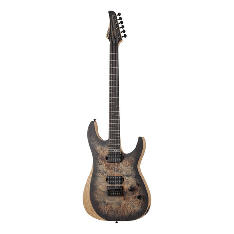 Guitarra Eléctrica Schecter Reaper-6 De Fresno 2019 Satin Charcoal Burst Satin Con Diapasón De Ébano