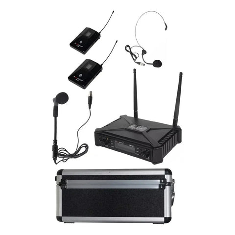 Micrófono Inalámbrico Prosound Pwk-30set Diadema Lavalier Instrumento Negro