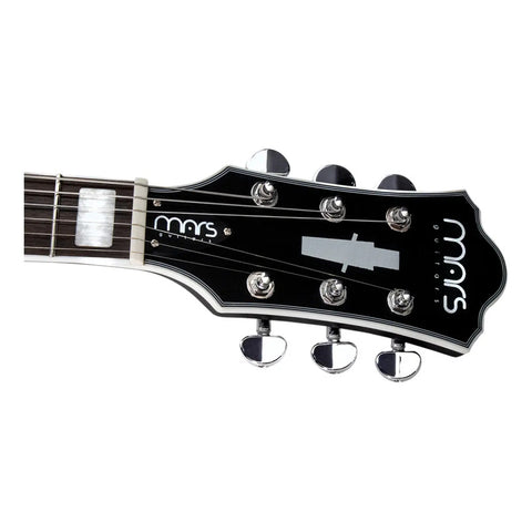 Guitarra Eléctrica 6 Cuerdas Mars Les Paul Jazz Vintage Sunb Diestro Marrón Oscuro Palo De Rosa