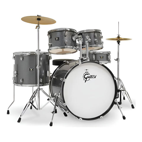 Batería Gretsch 5 Pzas Renegade 22 Rge625 Gray Sparkle Gris Oscuro