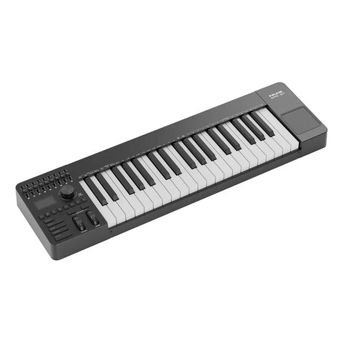 Teclado Controlador Midi Nux Ntk-37 De 37 Teclas Semipesadas Con Faders Y Trackpad