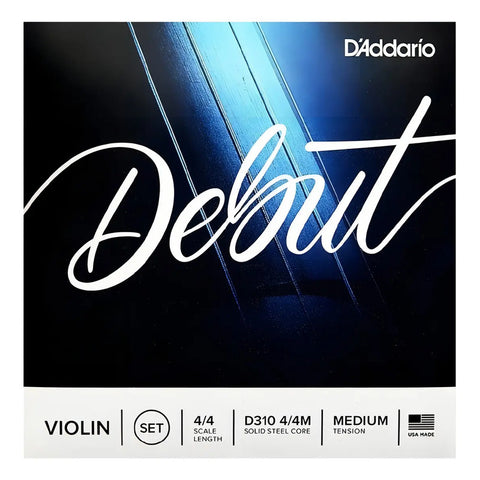Cuerdas Violín Tensión Media Acero Debut D'addario D310 4/4m
