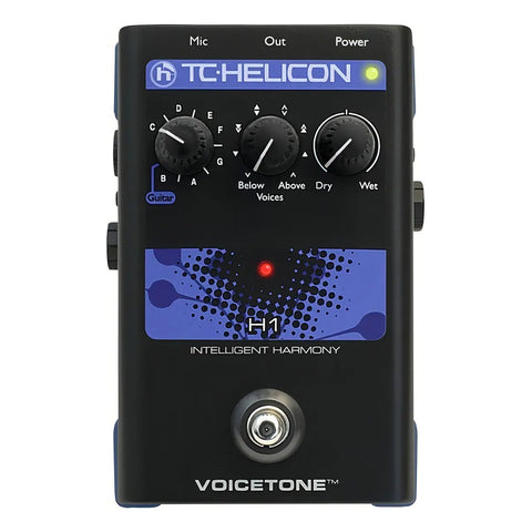 Pedal De Efectos Vocales Tc Helicon Voicetone H1 Para Guitarra Y Micrófono Negro