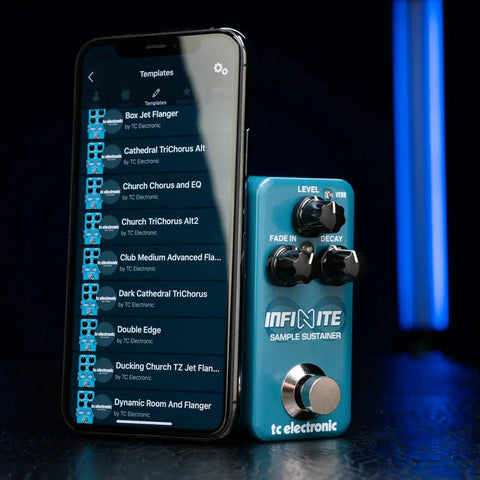 Mini Pedal Tc Electronic Infinite Mini Sample Sustainer Azul Acero