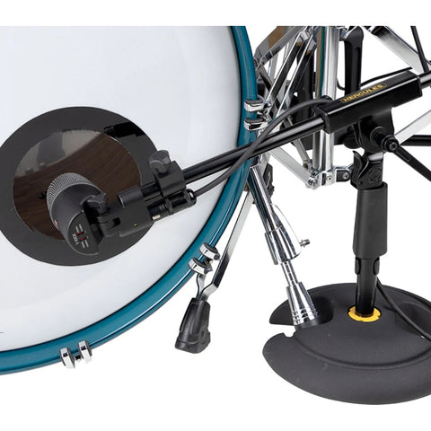 Soporte Bajo Para Micrófono Bombo Ampli Hercules Ms120b Pro Negro