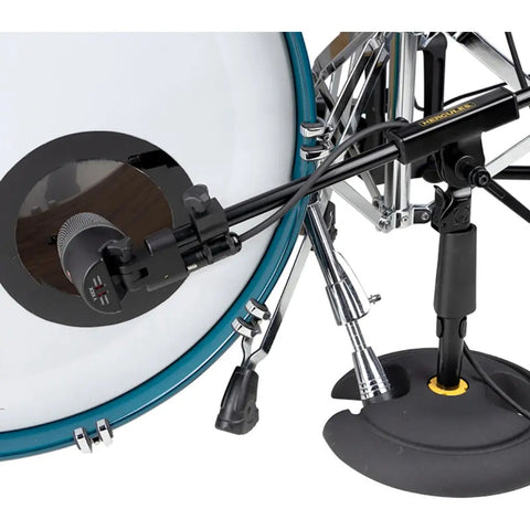 Soporte Bajo Para Micrófono Bombo Ampli Hercules Ms120b Pro Negro