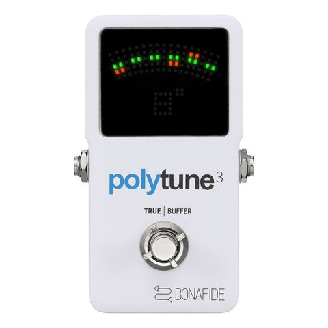 Pedal Afinador Con Buffer Tc Electronic Polytune 3 Blanco