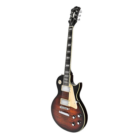 Guitarra Eléctrica 6 Cuerdas Mars Les Paul Traditional Color Marrón Oscuro Material Del Diapasón Palisandro Orientación De La Mano Diestro Palo De Rosa