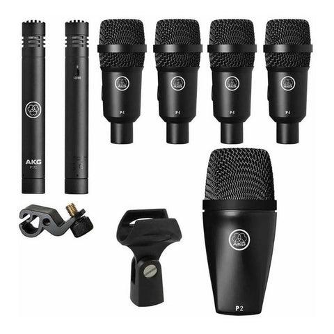 Set De 7 Micrófonos Para Batería Akg Drum Set Session I Negro