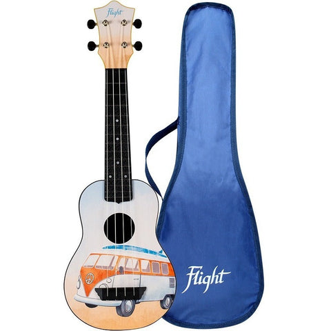 Ukulele Soprano Tus-25 Bus Viaje Con Funda Flight Ukelele # Color Blanco