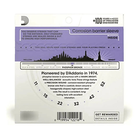 D'addario Ej26e Phosphor Bronze  Cuerdas Acústica Custom