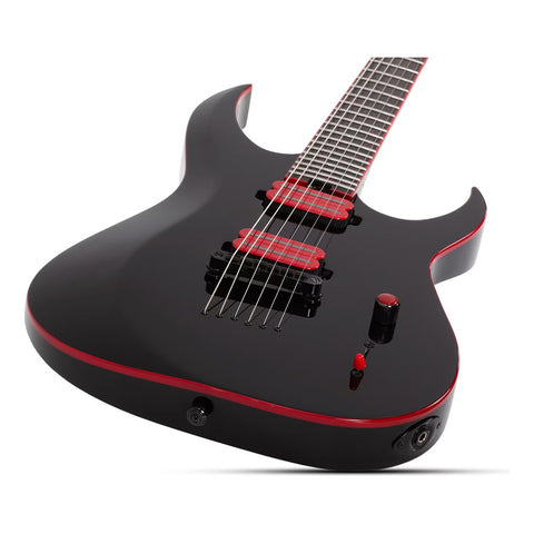 Guitarra Eléctrica Schecter Sunset-6 Red Dawn Gloss Black Diestro Negro Ébano