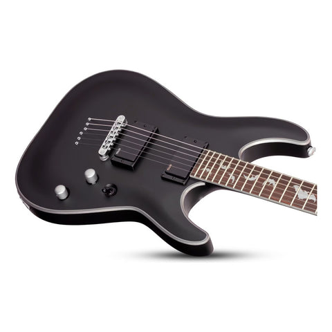 Guitarra Schecter Damien Platinum-6 Negro Satinado Diestro Negro Palo De Rosa