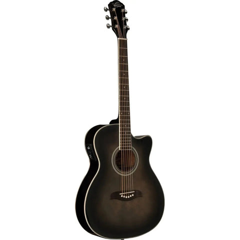 Guitarra Electroacústica Color Negro, Oscar Schmidt Oacef Diestro