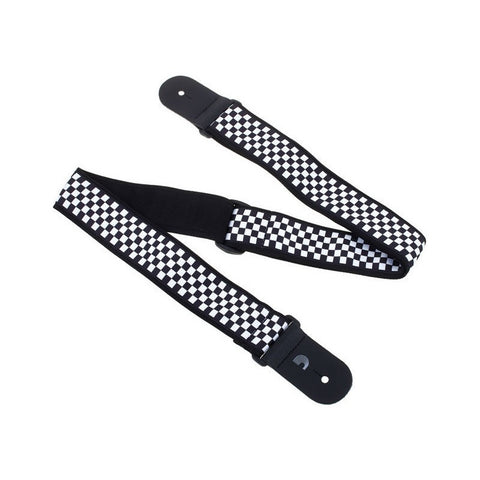 Tahalí Cuadros Blanco Y Negro P/guitarra Planet Wave 50c02