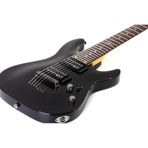 Guitarra 7 Cuerdas Color Negro, Sgr By Schecter C7 Diestro Gloss Black Palo De Rosa