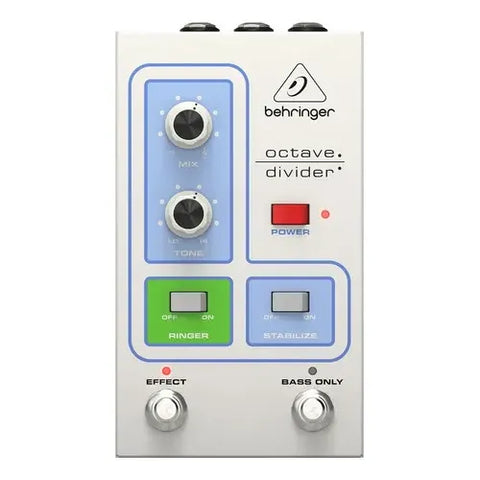 Behringer Octave Divider Pedal De Efecto Bajo O Guitarra Color Blanco