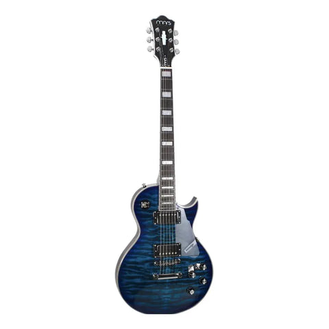 Guitarra Electrica Mars  Mod. Lp Custom Azul Les Paul Diestro Azul