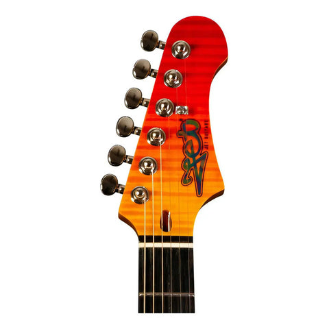 Guitarra Eléctrica Jet Guitar Rojo Transparente Js600 Orientación De La Mano Diestro Madera De Arce