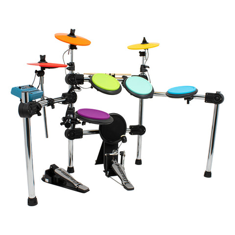 Batería Electrónica Con Pads De Colores Carlsbro Csd80r Negro