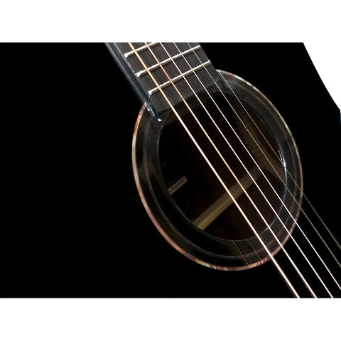 La Sevillana Tx-200ceq Blk Guitarra Electroacústica Texana Color Negro Orientación De La Mano Diestro