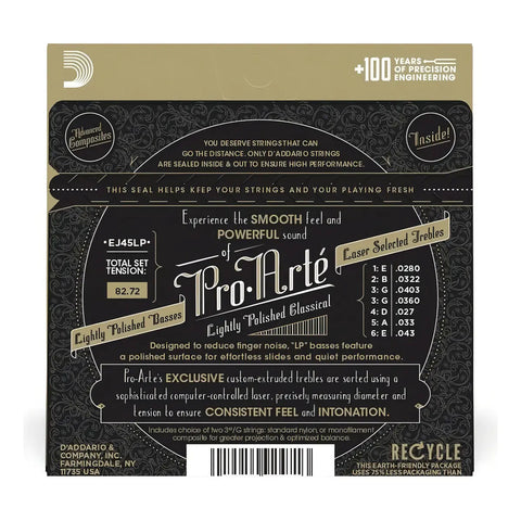 Cuerdas Para Guitarra De Nailon D'addario Proarte Ej45lp