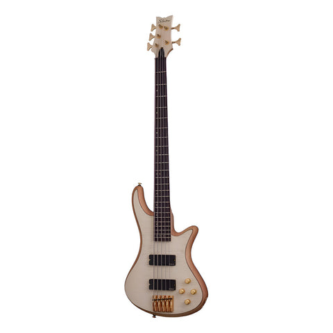 Bajo 5 Cuerdas Schecter Stiletto Custom-5 Natural Satin Diestro Crema 5