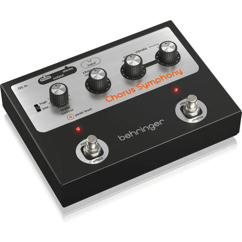Pedal Chorus Symphony Behringer Vibrato Bajo Guitarra Color Negro