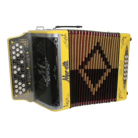 Acordeón Amarillo 31 Botones Tono De Sol Moretti Milan Gcf