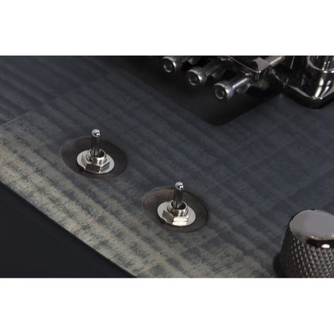 Guitarra Schecter Banshee Mach-7 Fr-s Fallout Burst Diestro Gris Oscuro Ébano