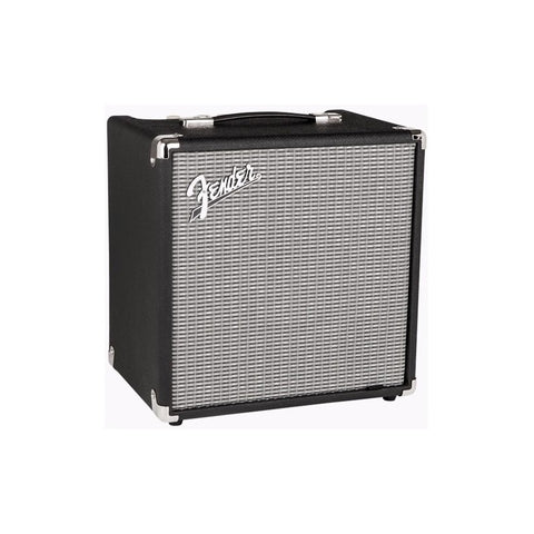 Amplificador Para Bajo De 25w Fender Rumble Series 25 V3 Negro/plata