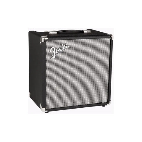 Amplificador Para Bajo De 25w Fender Rumble Series 25 V3 Negro/plata