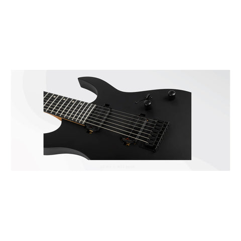 Guitarra Eléctrica 7 Cuerdas Spira Guitars S-407 Satin Black Diestro Negro
